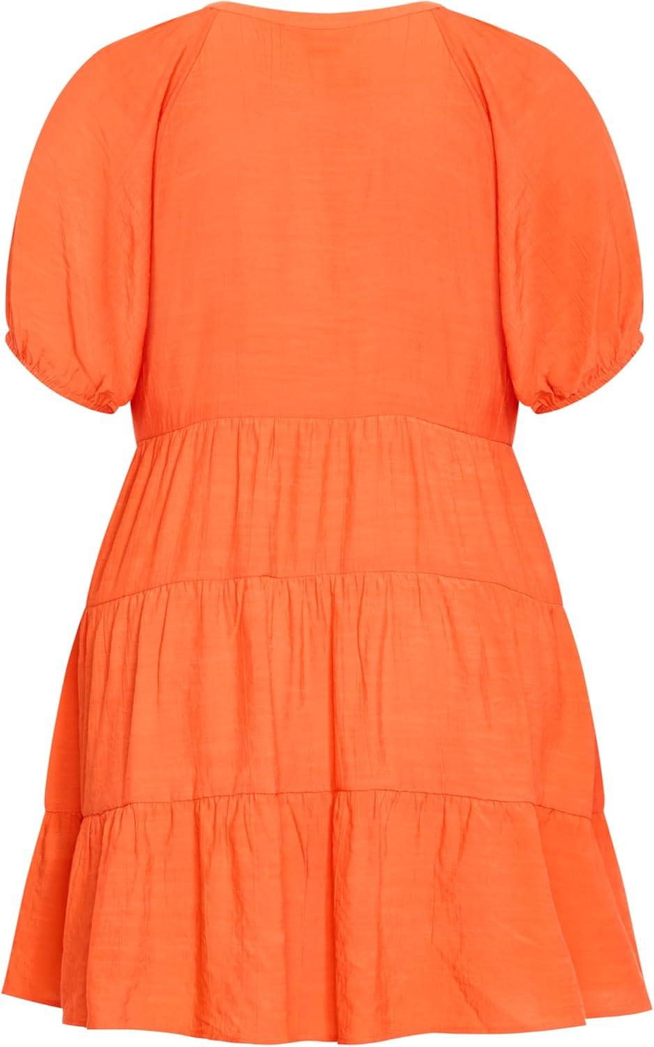 image:imageCity Chic Womens Plus Size Dress KaraTangerine
