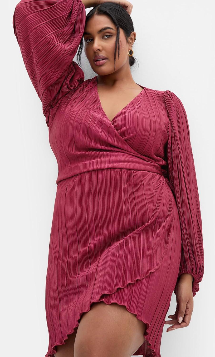 image:imageCity Chic Womens Plus Size Dress KiraPlum