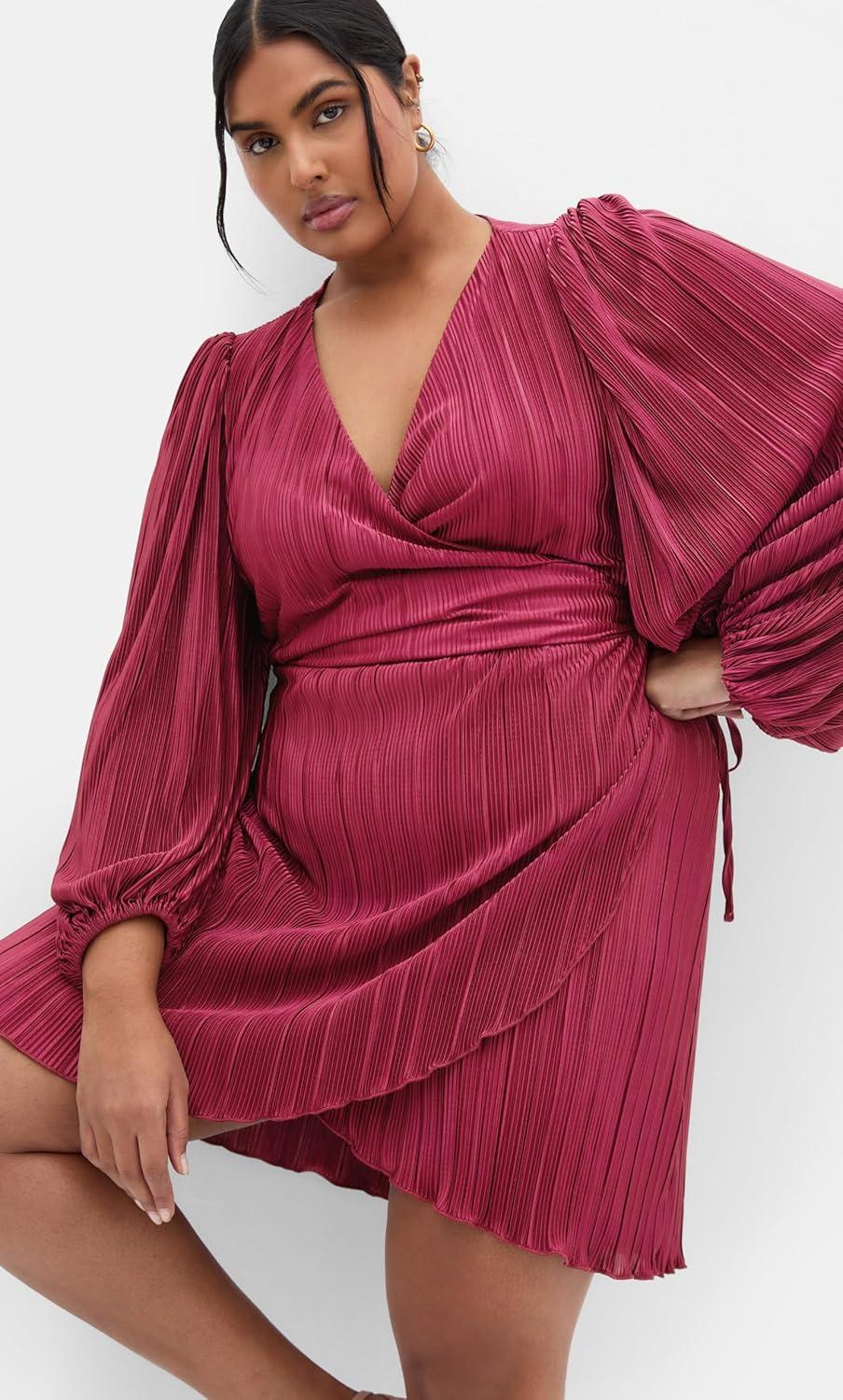 image:imageCity Chic Womens Plus Size Dress KiraPlum