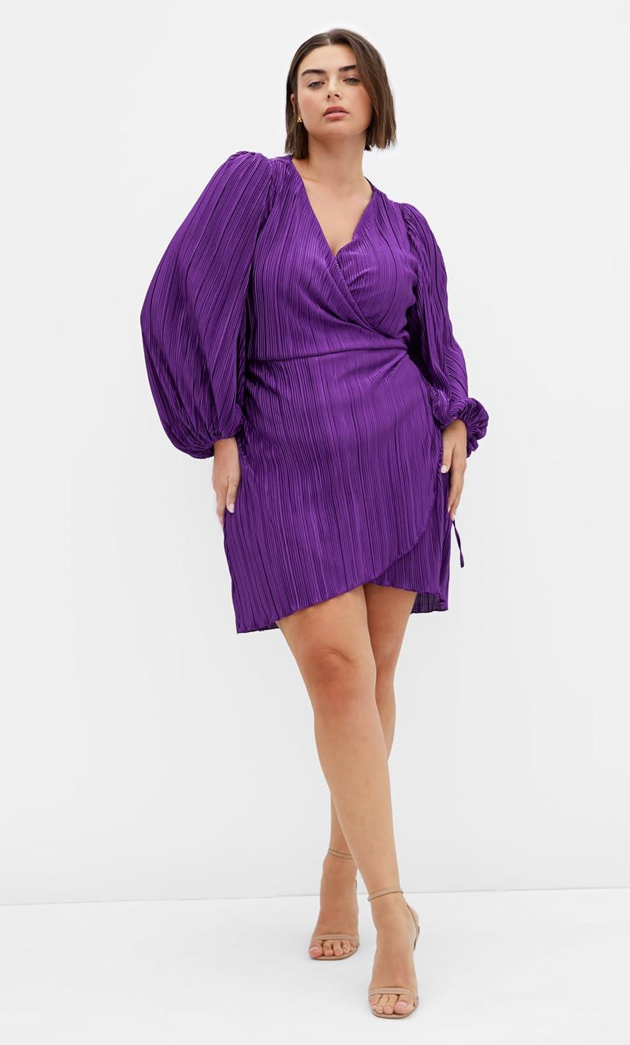 image:imageCity Chic Womens Plus Size Dress KiraRoyal Purple