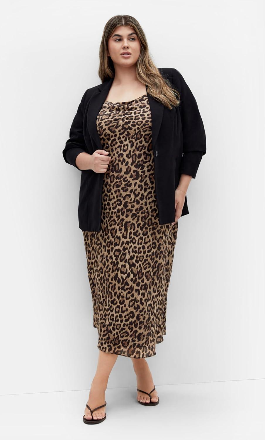 image:imageCity Chic Womens Plus Size Dress Kyra PrintLeopard Prt