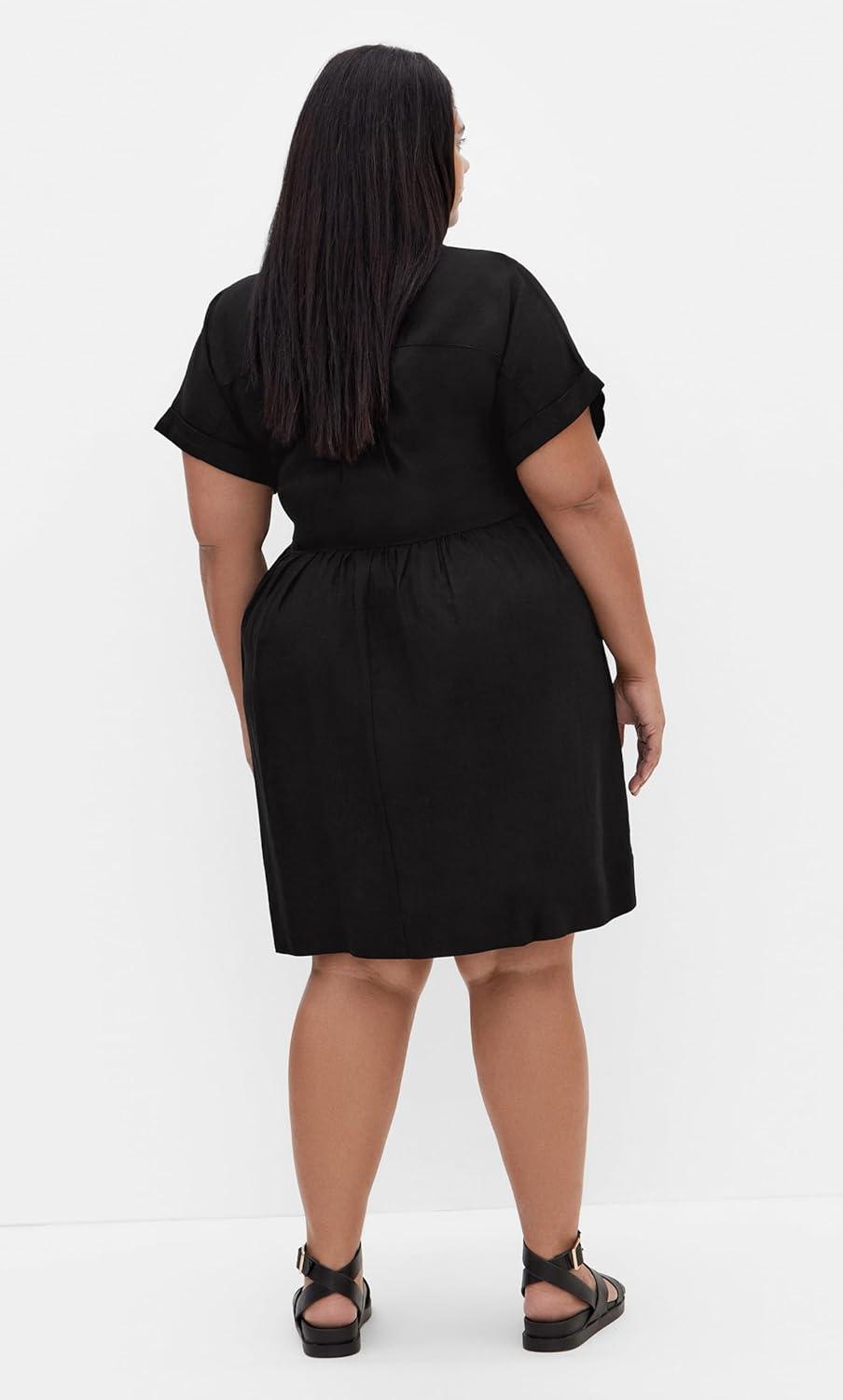 image:imageCity Chic Womens Plus Size Dress Lyra Shift ShortBlack