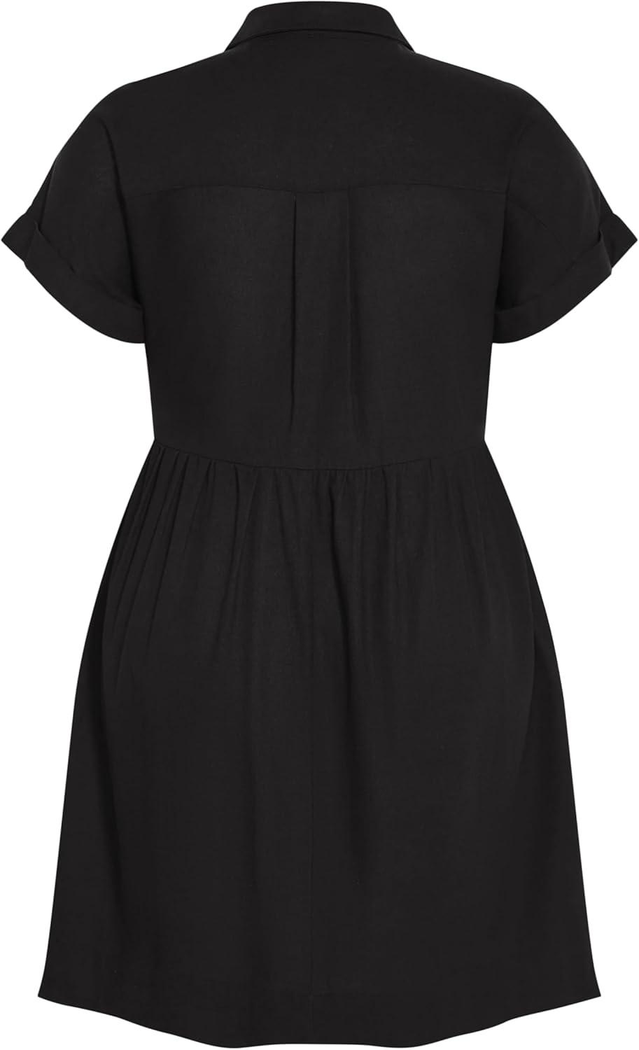 image:imageCity Chic Womens Plus Size Dress Lyra Shift ShortBlack
