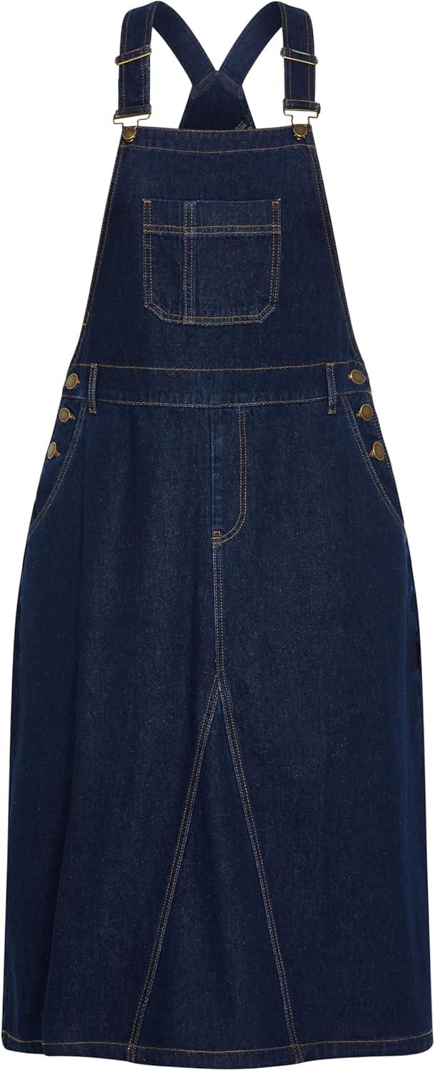 image:imageCity Chic Womens Plus Size Dress Pinafore MidiDark Denim