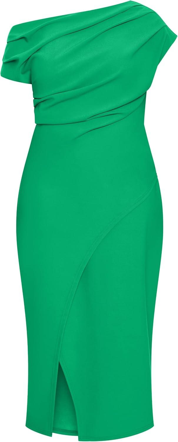 image:imageCity Chic Womens Plus Size Dress Sassy Off ShoulderKelly Green