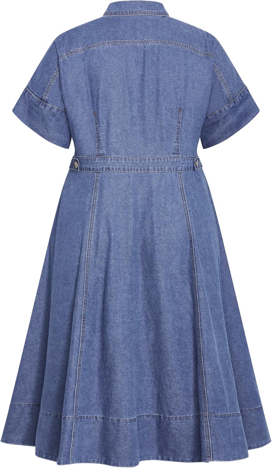 image:imageCity Chic Womens Plus Size DressCassidy Mid WashMid Wash