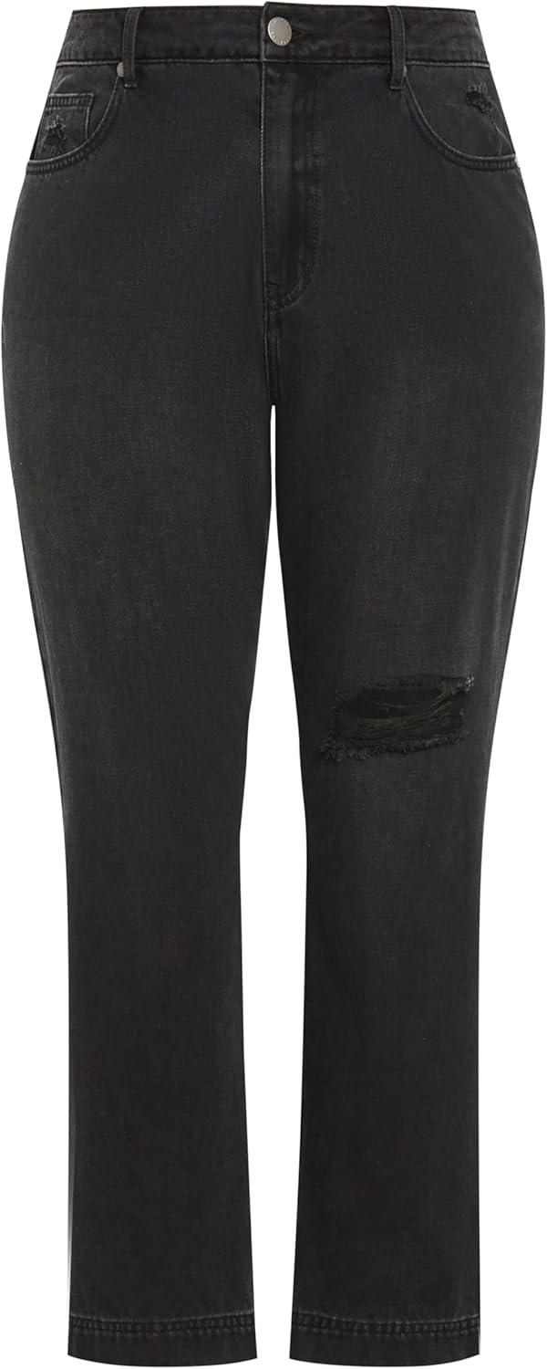image:imageCity Chic Womens Plus Size Harley Kenia Straight JeanBlack Wash