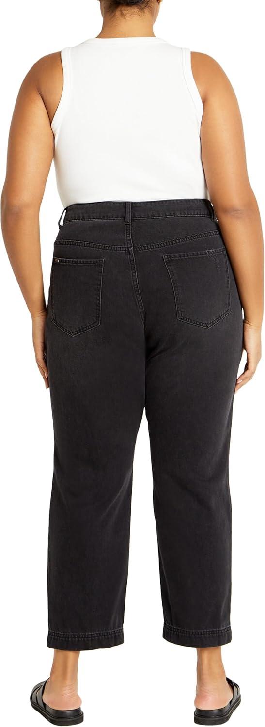 image:imageCity Chic Womens Plus Size Harley Kenia Straight JeanBlack Wash