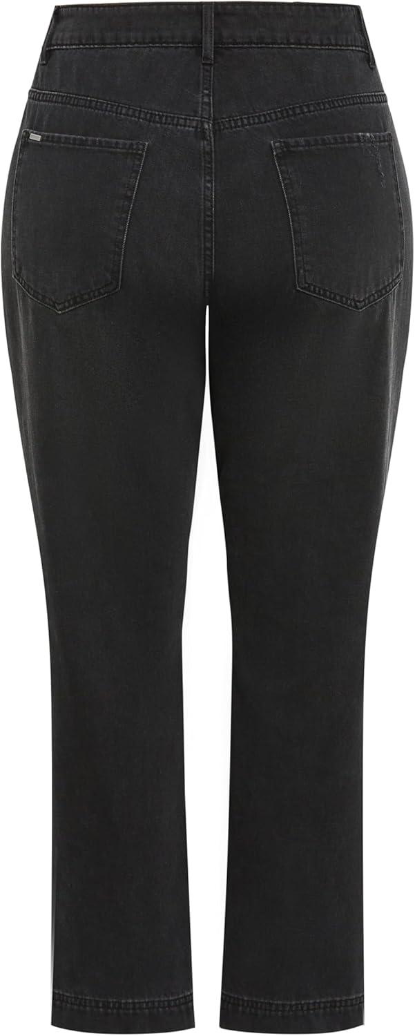 image:imageCity Chic Womens Plus Size Harley Kenia Straight JeanBlack Wash