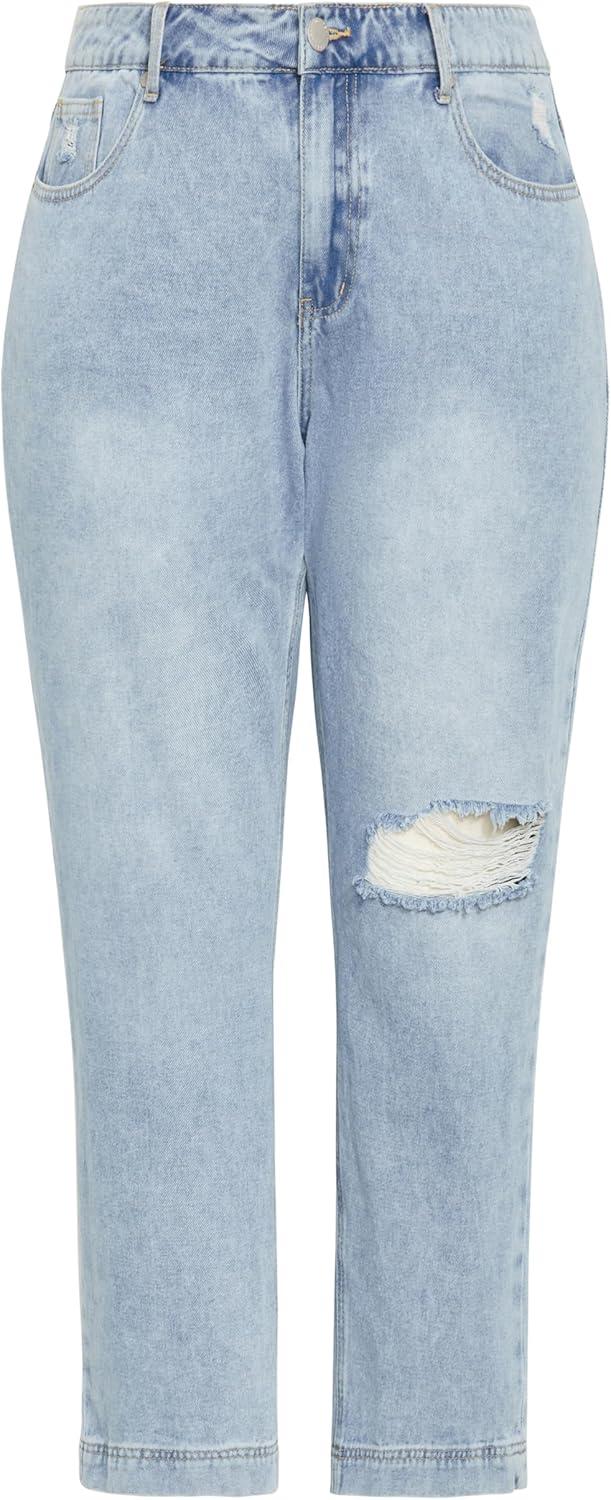 image:imageCity Chic Womens Plus Size Harley Kenia Straight JeanDenim Light