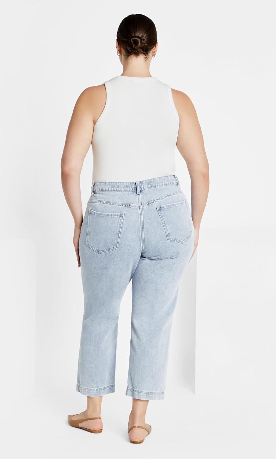 image:imageCity Chic Womens Plus Size Harley Kenia Straight JeanDenim Light