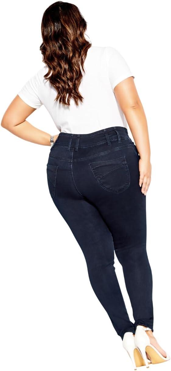 image:imageCity Chic Womens Plus Size Harley Regular Skinny JeanDark Denim
