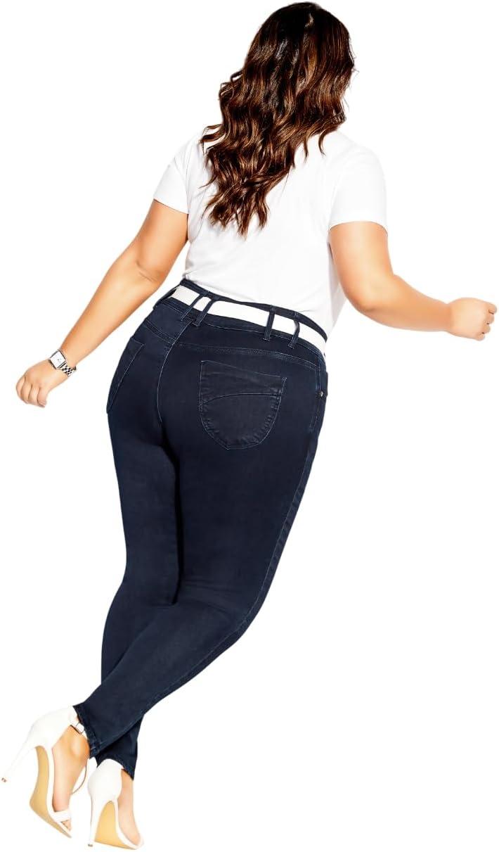 image:imageCity Chic Womens Plus Size Harley Regular Skinny JeanDark Denim