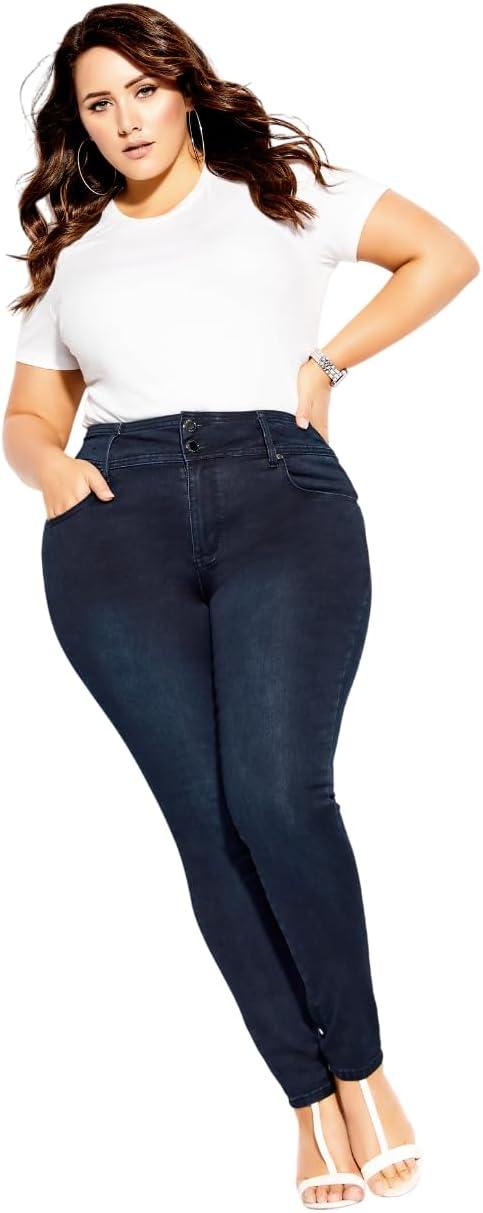 image:imageCity Chic Womens Plus Size Harley Regular Skinny JeanDark Denim