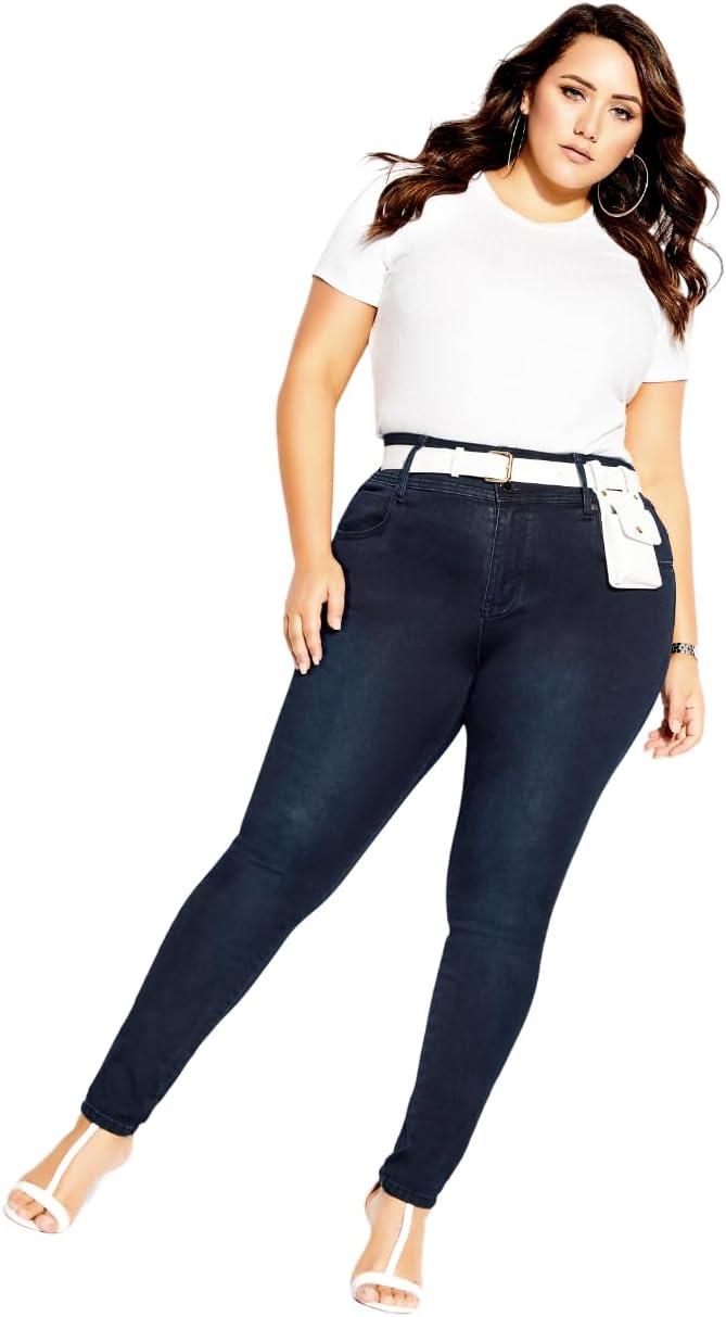 image:imageCity Chic Womens Plus Size Harley Regular Skinny JeanDark Denim