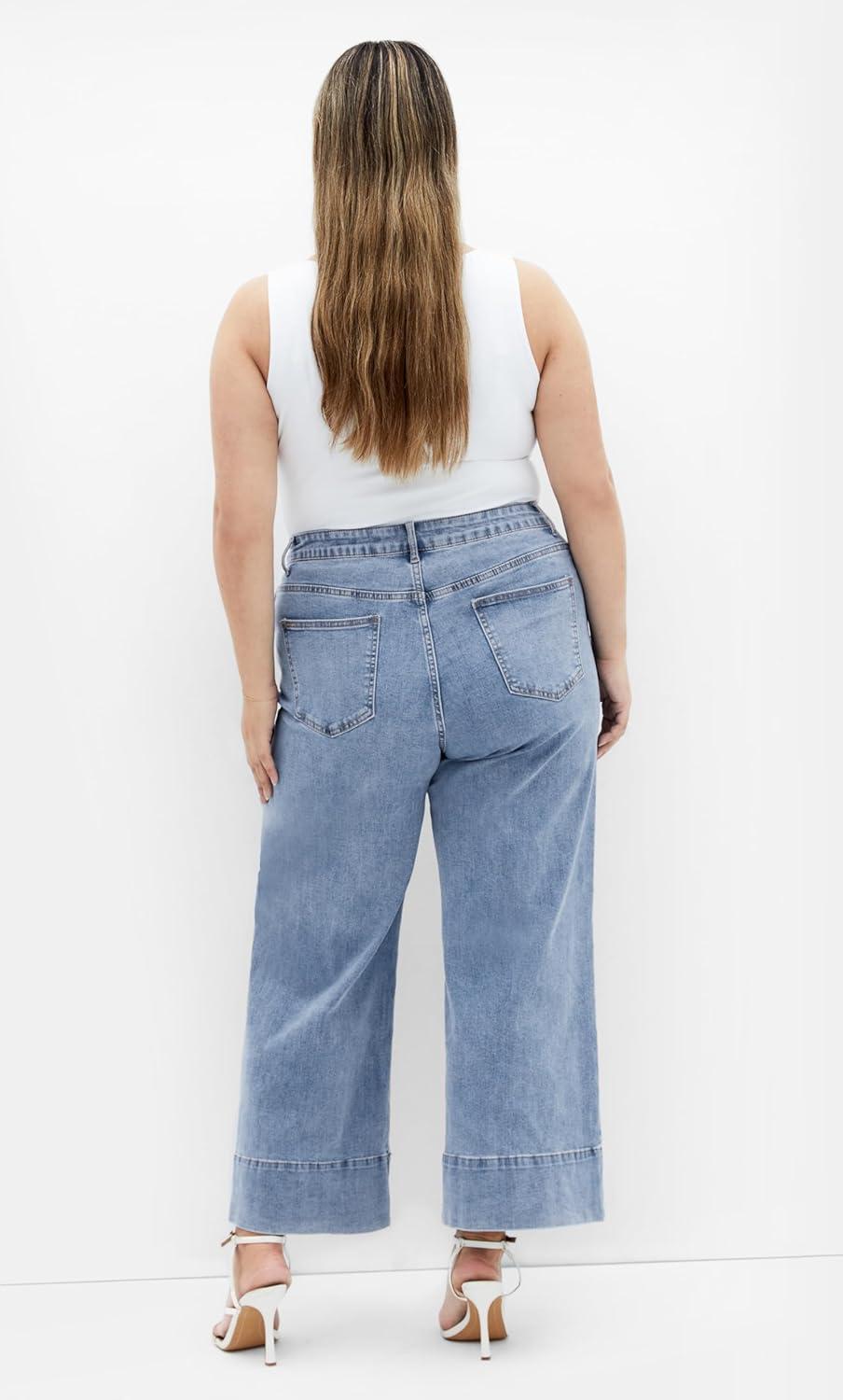 image:imageCity Chic Womens Plus Size Jean Harley Millie CropMid Denim