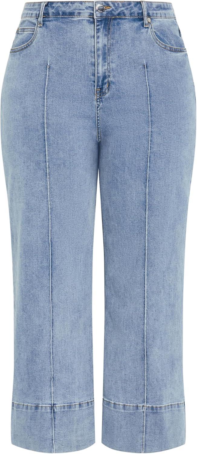 image:imageCity Chic Womens Plus Size Jean Harley Millie CropMid Denim