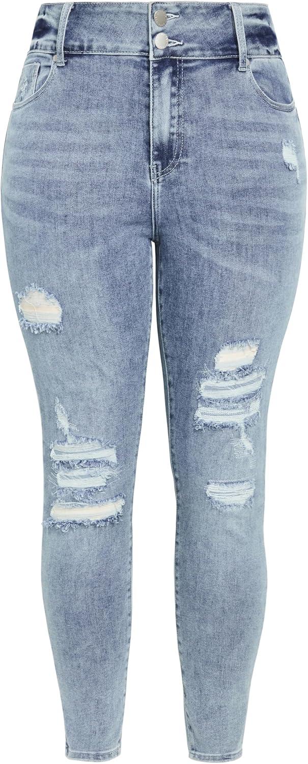image:imageCity Chic Womens Plus Size Jean Harley Bleg RDenim Mid