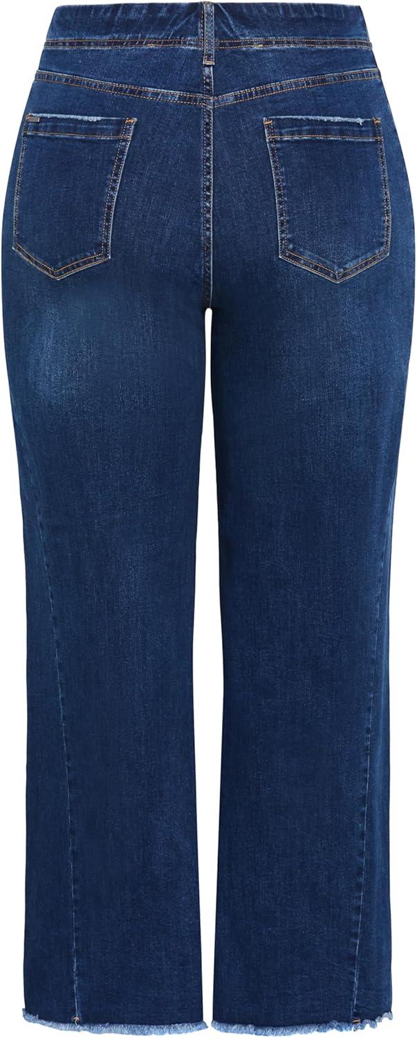 image:imageCity Chic Womens Plus Size Jeans Aliya Wide LegDenim Mid