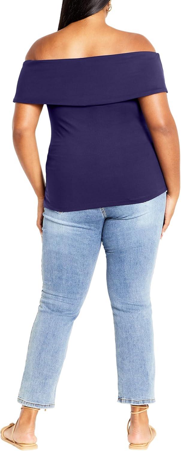 image:imageCity Chic Womens Plus Size Marseille TopNavy