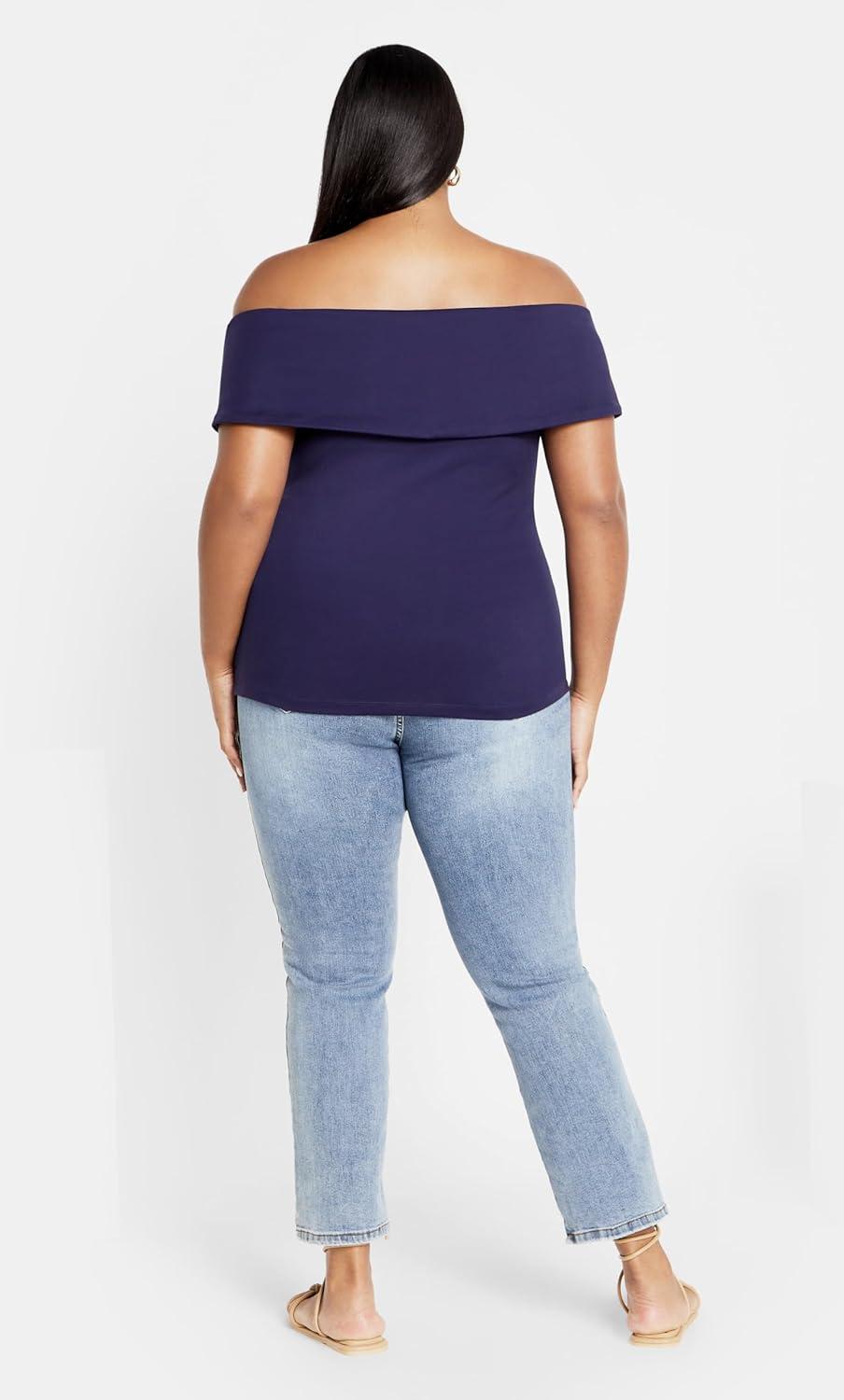 image:imageCity Chic Womens Plus Size Marseille TopNavy