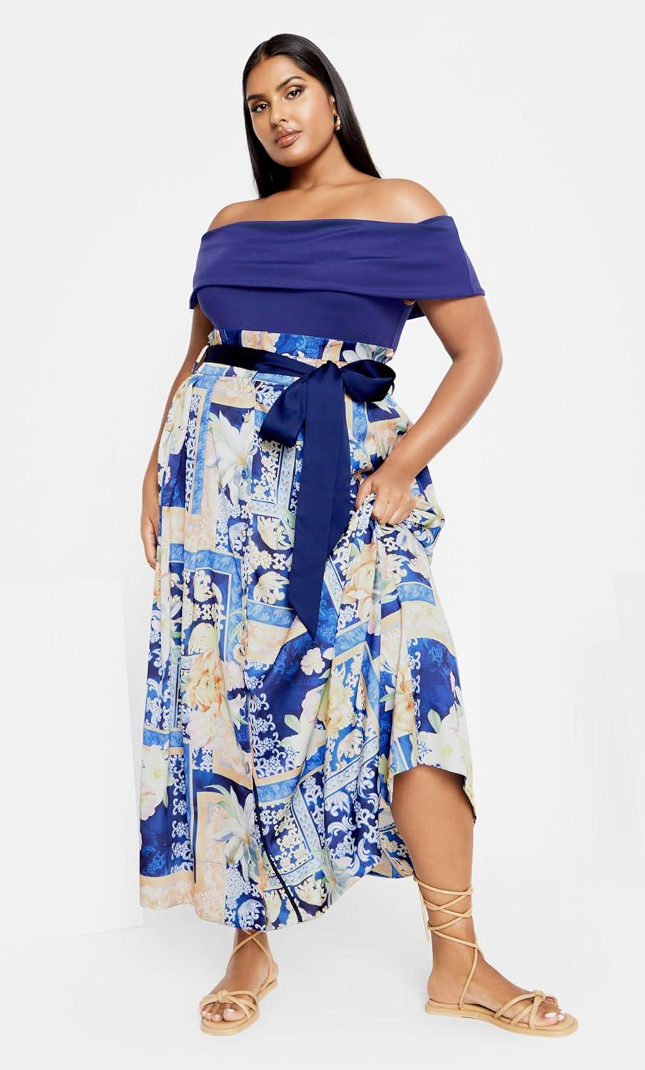 image:imageCity Chic Womens Plus Size Marseille TopUltra Marine