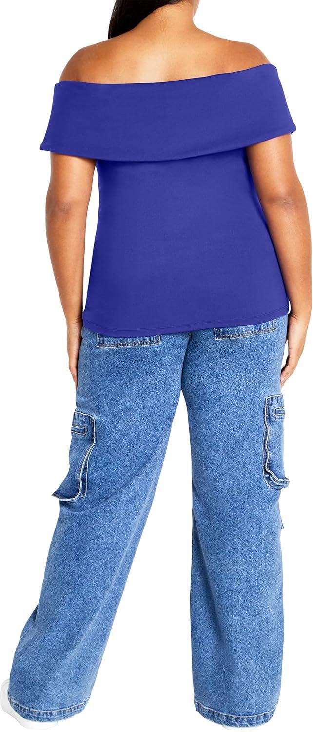 image:imageCity Chic Womens Plus Size Marseille TopUltra Marine