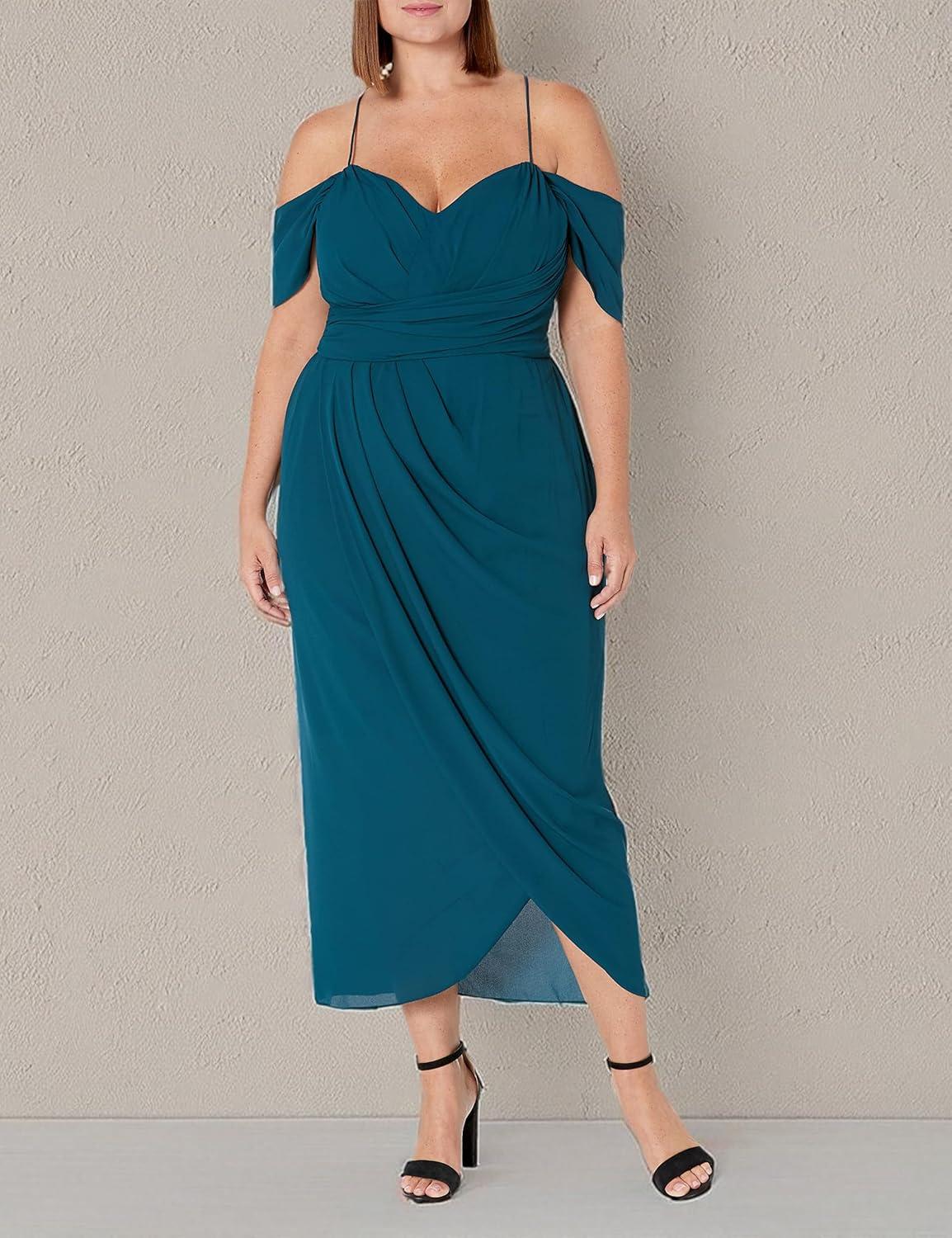 image:imageCity Chic Womens Plus Size Maxi Cocktail Dress EntwineEmerald