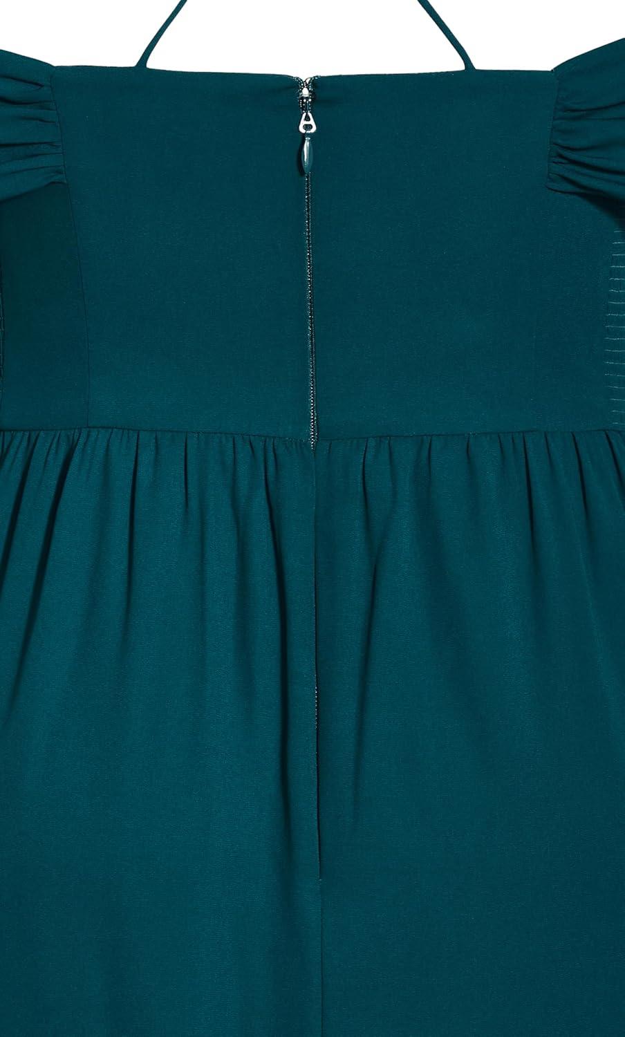 image:imageCity Chic Womens Plus Size Maxi Cocktail Dress EntwineEmerald
