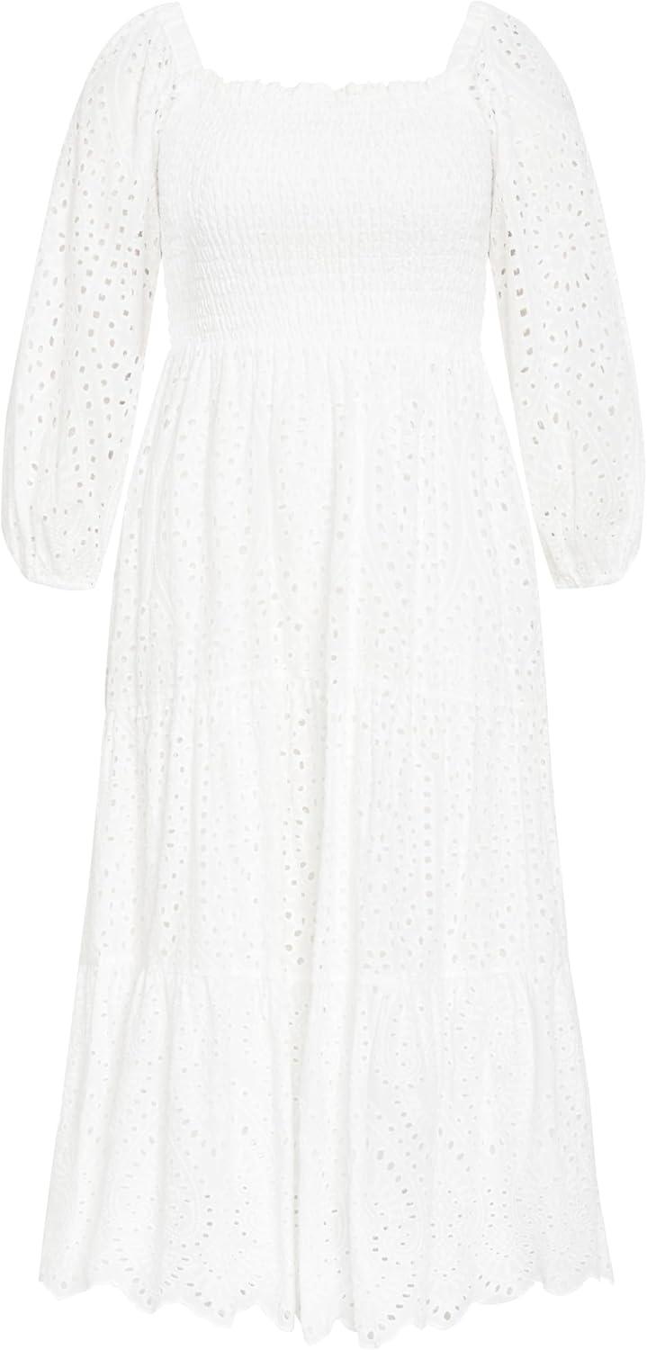 image:imageCity Chic Womens Plus Size Maxi Dress BrodieIvory