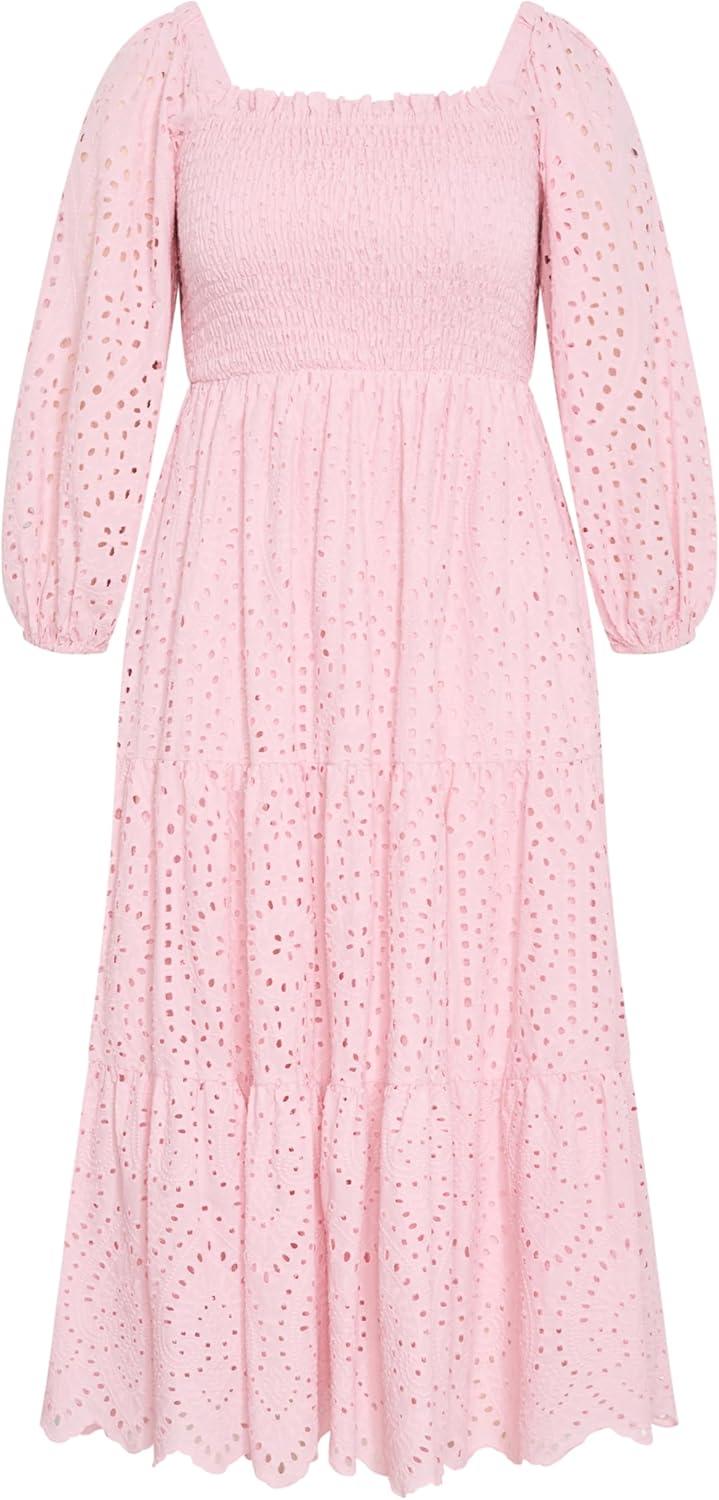 image:imageCity Chic Womens Plus Size Maxi Dress BrodieSoft Pink