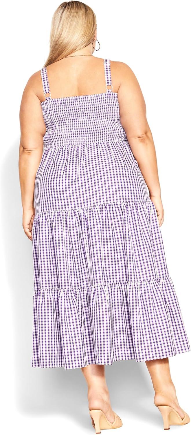 image:imageCity Chic Womens Plus Size Maxi GinghamPetunia Gingham