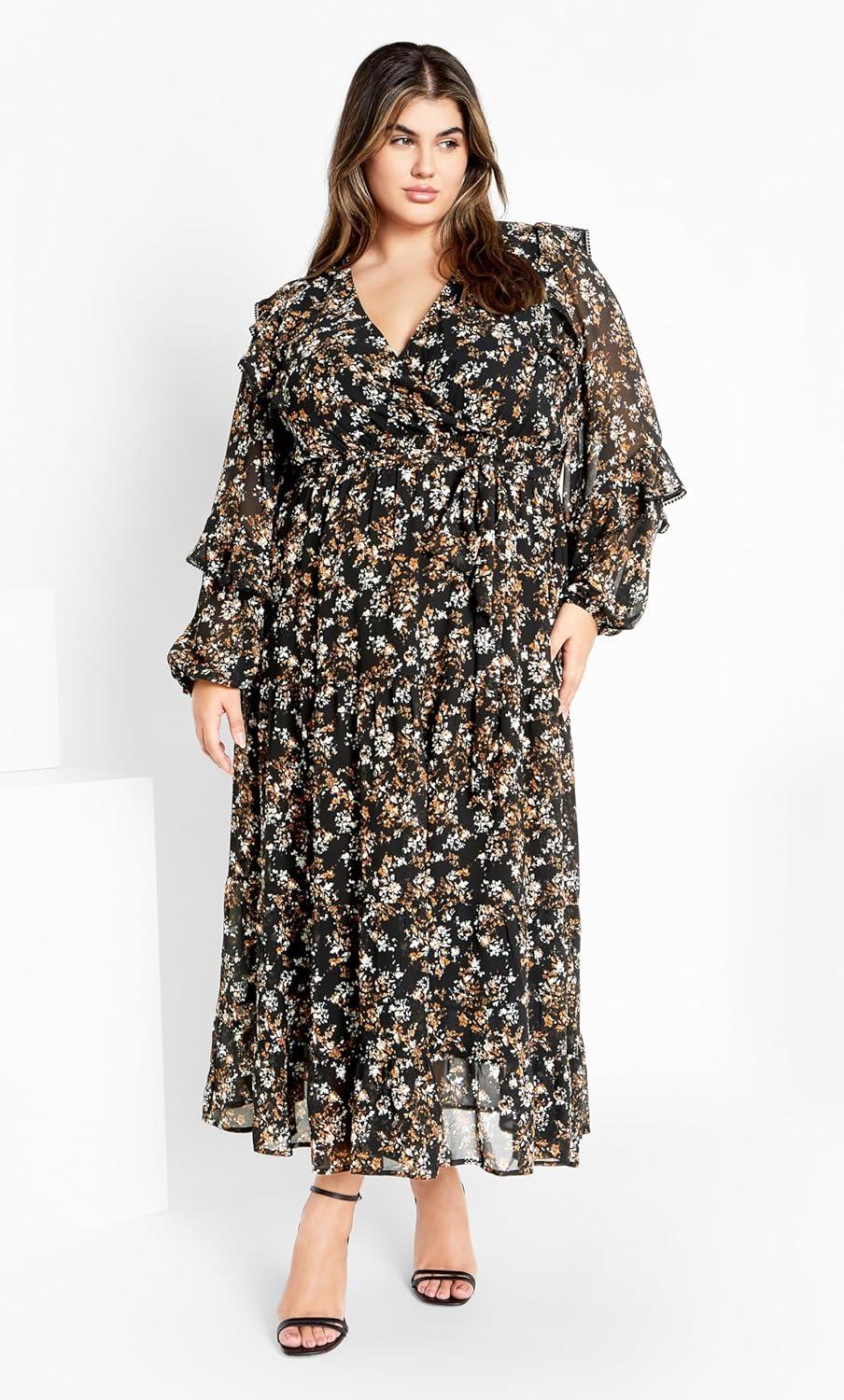 image:imageCity Chic Womens Plus Size Maxi LilaFall Floral