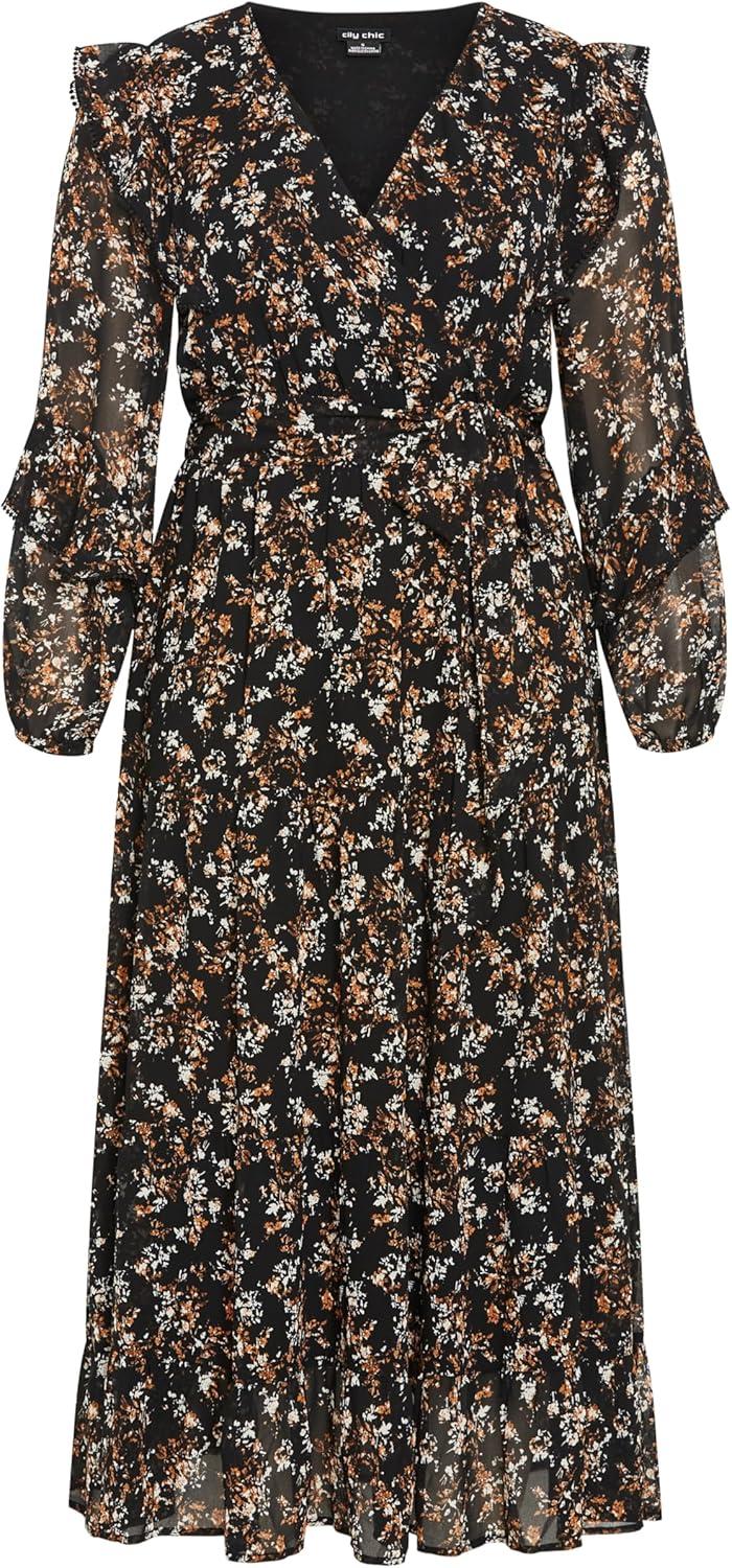 image:imageCity Chic Womens Plus Size Maxi LilaFall Floral