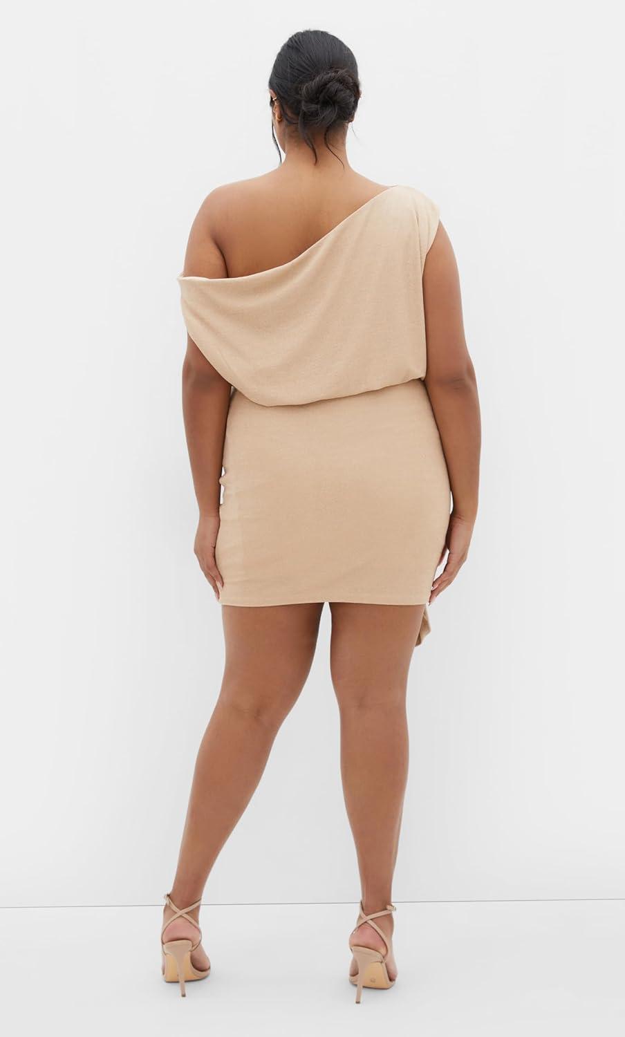 image:imageCity Chic Womens Plus Size Mini Dress PalomaGold Taupe