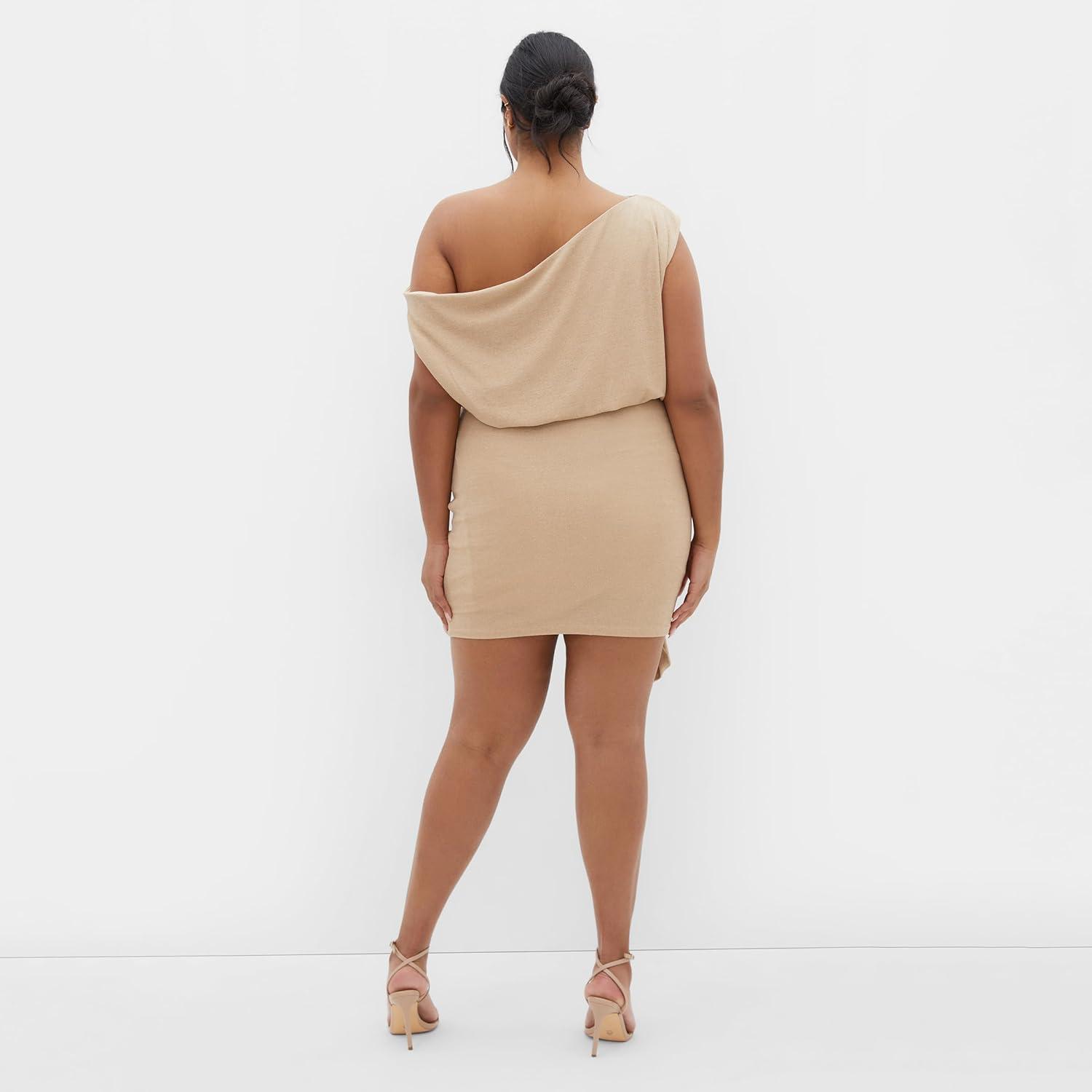 image:imageCity Chic Womens Plus Size Mini Dress PalomaGold Taupe