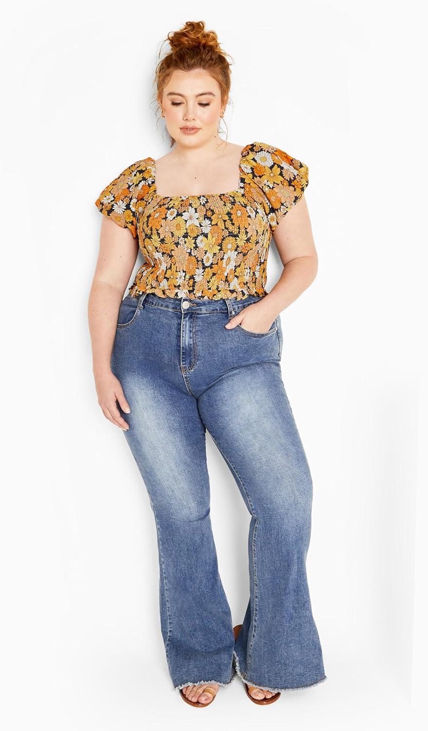 image:imageCity Chic Womens Plus Size Naomi TopSunshine