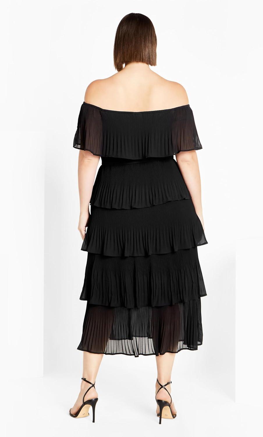 image:imageCity Chic Womens Plus Size Night Garden DressBlack