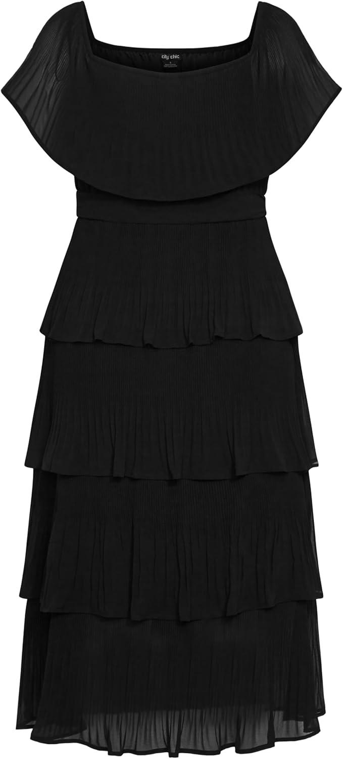 image:imageCity Chic Womens Plus Size Night Garden DressBlack