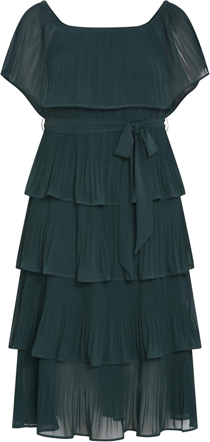 image:imageCity Chic Womens Plus Size Night Garden DressGreen Teal