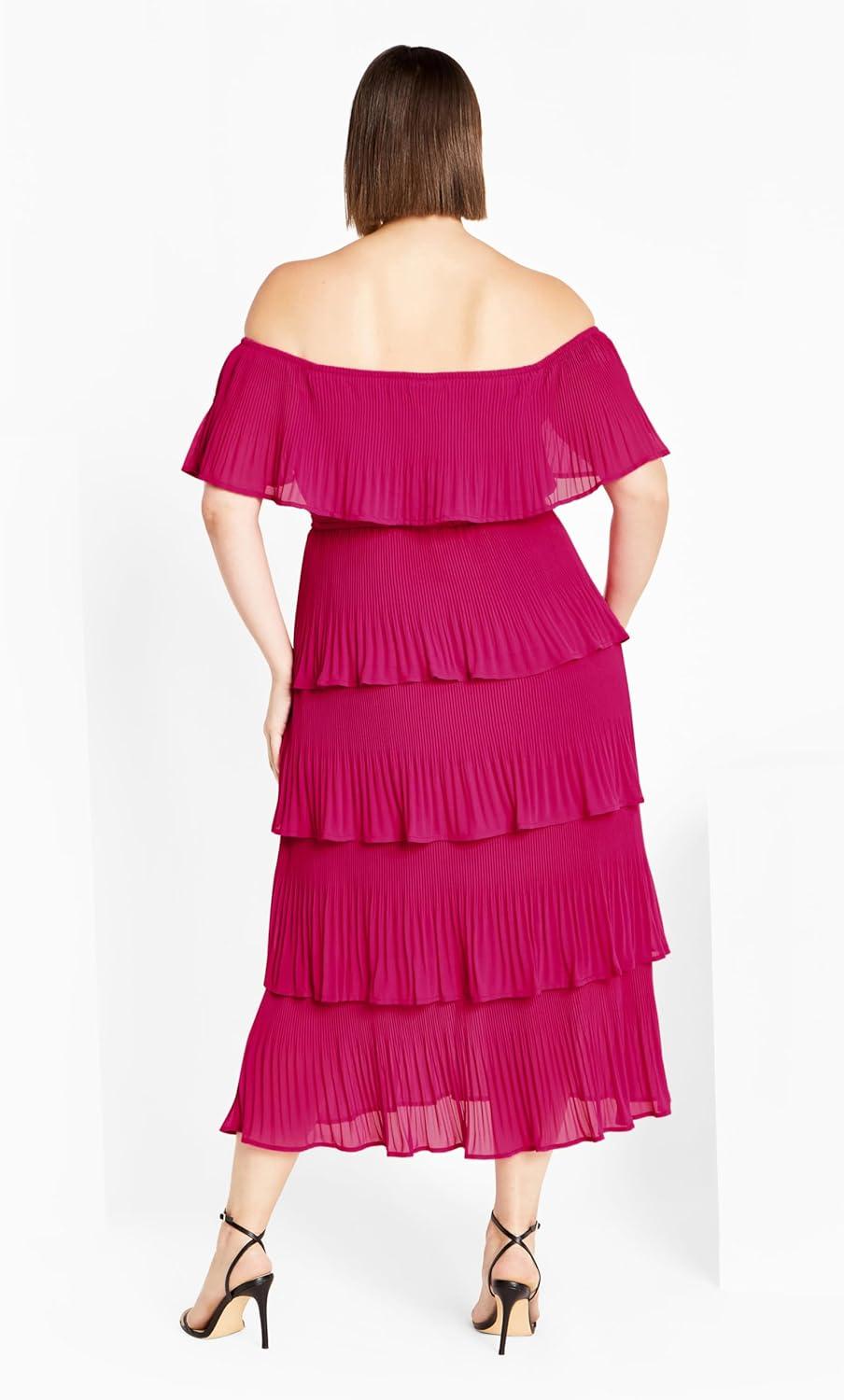 image:imageCity Chic Womens Plus Size Night Garden DressHot Pink