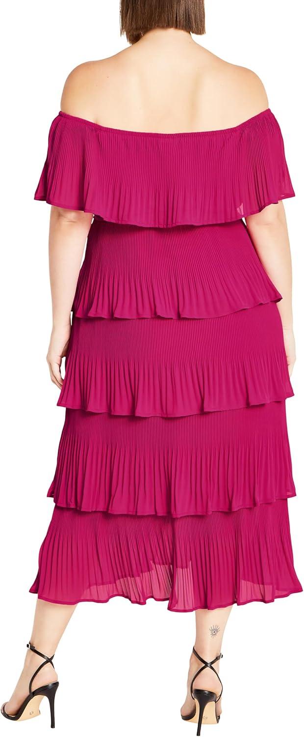 image:imageCity Chic Womens Plus Size Night Garden DressHot Pink