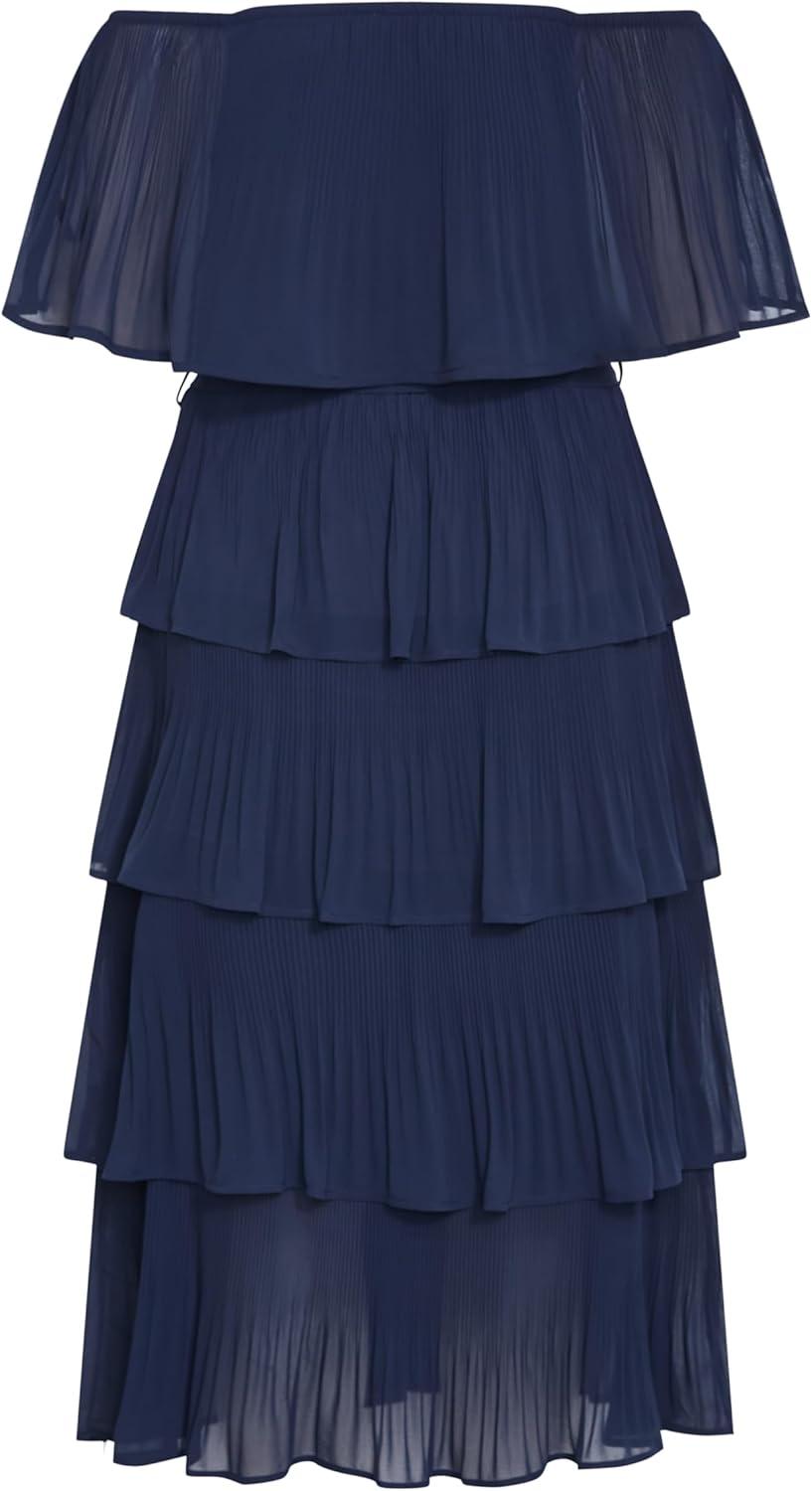 image:imageCity Chic Womens Plus Size Night Garden DressNavy