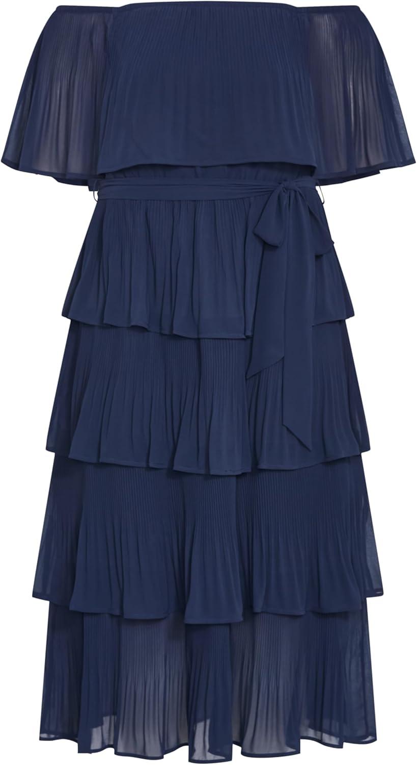 image:imageCity Chic Womens Plus Size Night Garden DressNavy