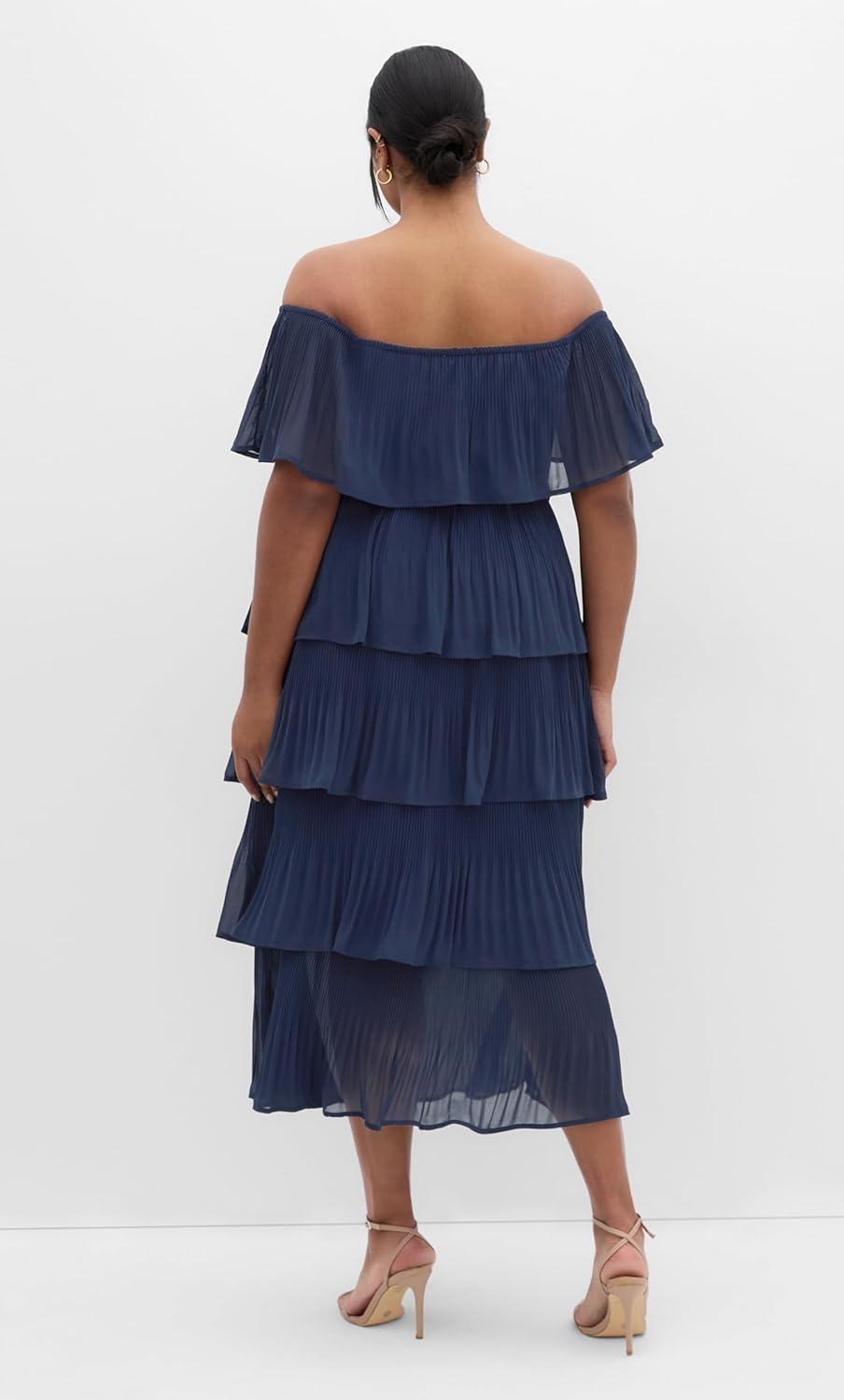 image:imageCity Chic Womens Plus Size Night Garden DressNavy