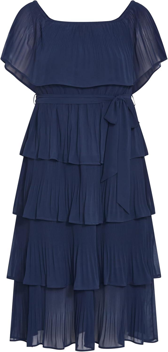 image:imageCity Chic Womens Plus Size Night Garden DressNavy