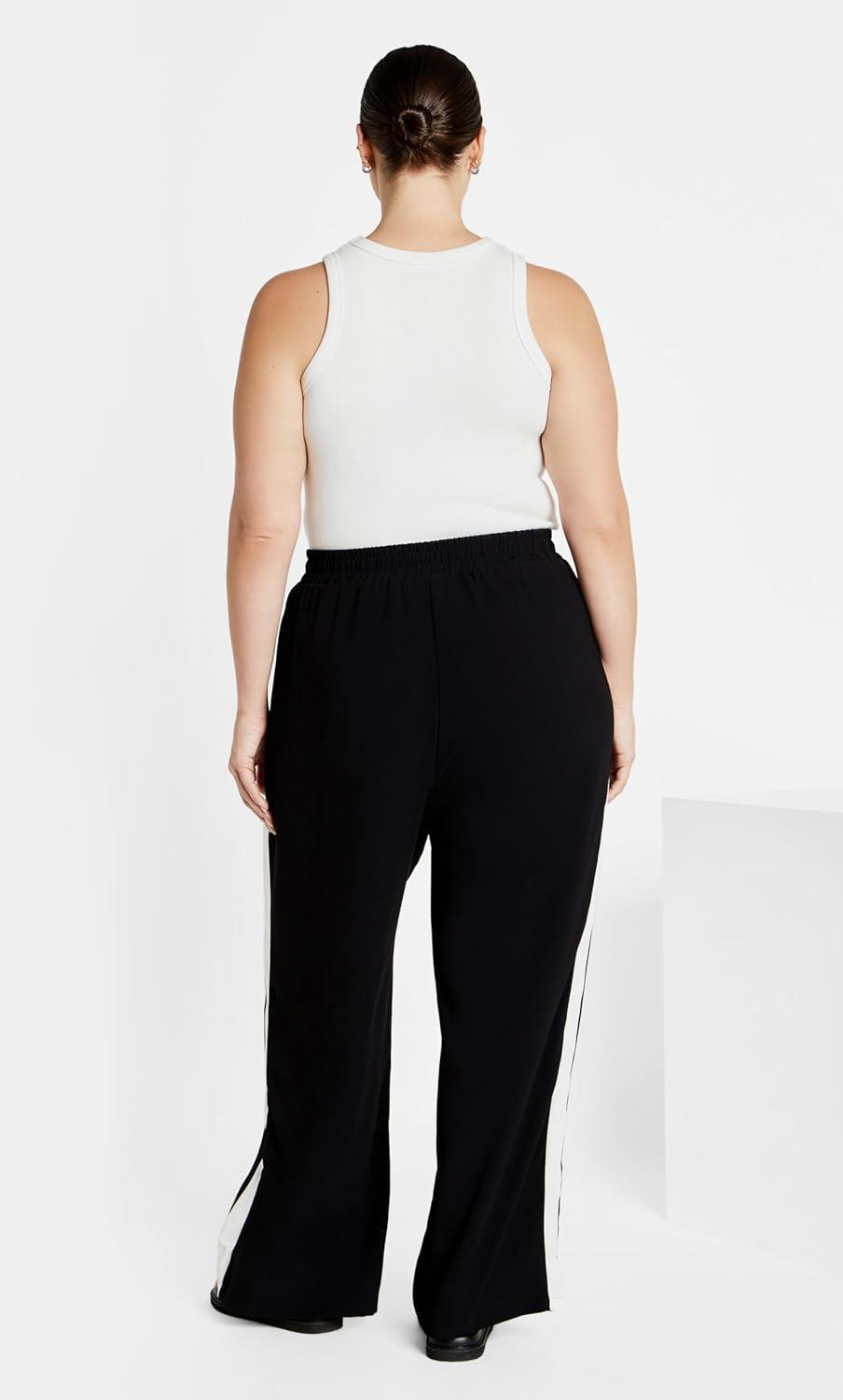 image:imageCity Chic Womens Plus Size Pant LiliaBlack Stripe