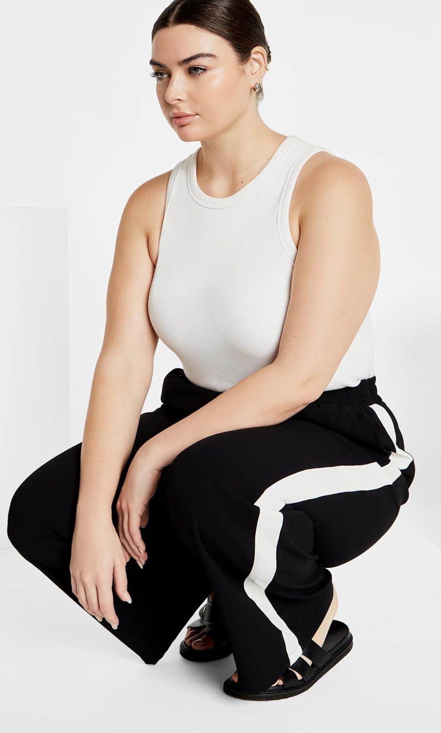 image:imageCity Chic Womens Plus Size Pant LiliaBlack Stripe
