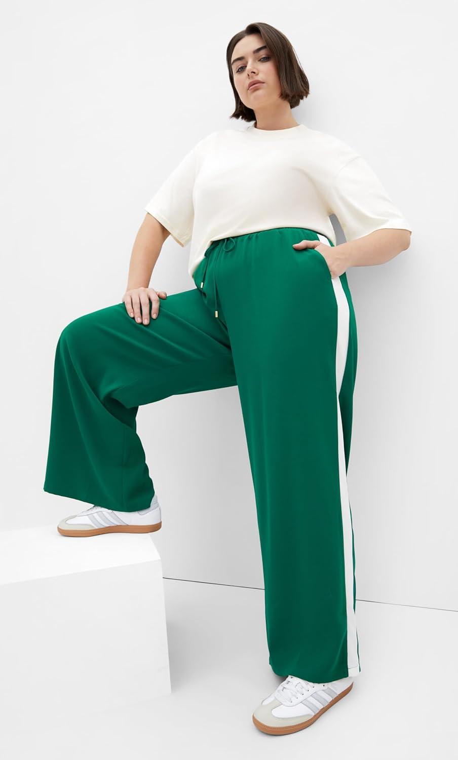 image:imageCity Chic Womens Plus Size Pant LiliaGreen