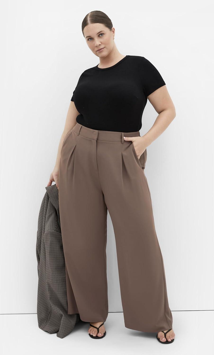 image:imageCity Chic Womens Plus Size Pants JordanWalnut